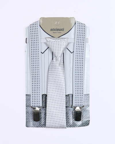 NEKIBUKI 1071 Набор подтяжки + галстук NEKIBUKI 1071 Набор подтяжки + галстук фото
